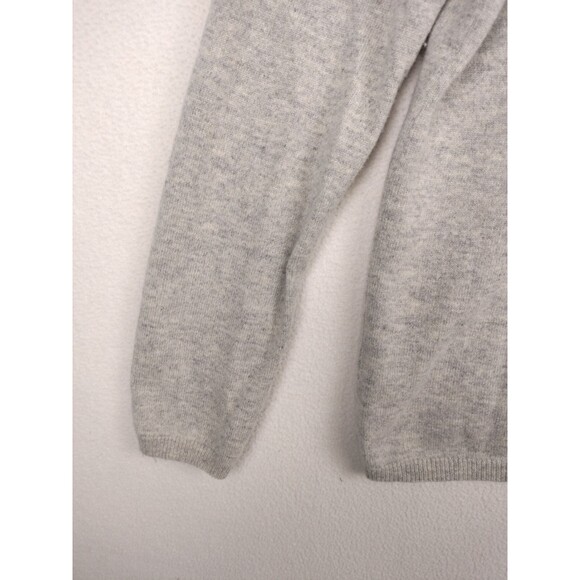 J Crew Collection Sweater Womens Small Gray Italian Cashmere Luxury Embellished - Picture 9 of 11